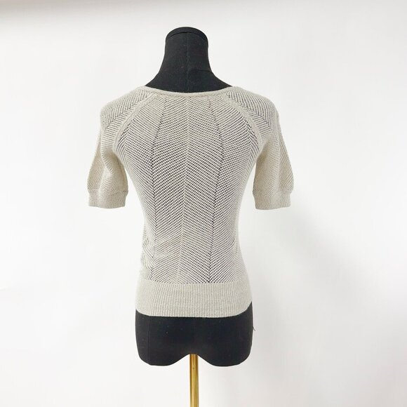 ARMANI EXCHANGE SMALL SHEER KNIT TOP T SHIRT - Picture 6 of 9